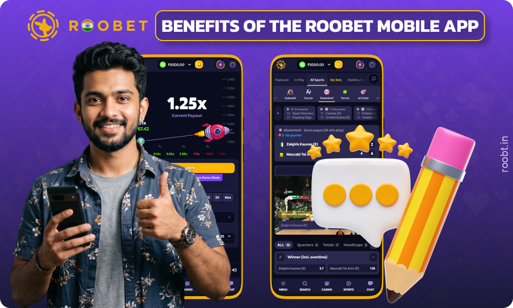 The Roobet mobile app is free and offers many benefits