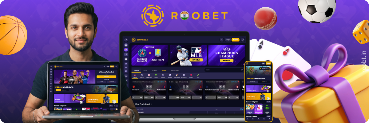 Roobet India offers casino games and sports betting