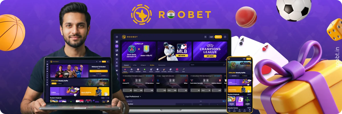 Roobet India offers casino games and sports betting